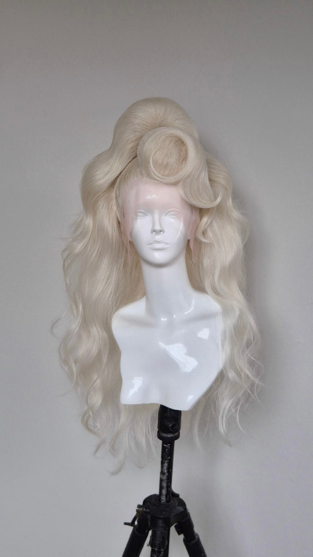 Platinum Half up ponytail