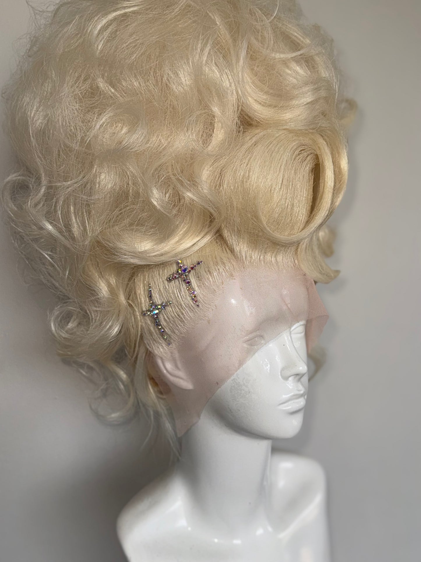 Platinum double stacked updo AB Crystal