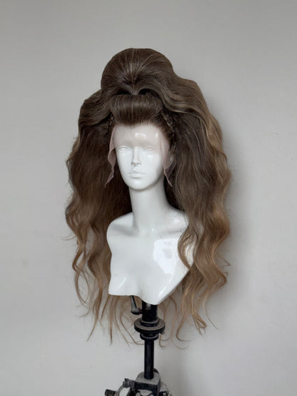 Brown  ombré half up  ponytail