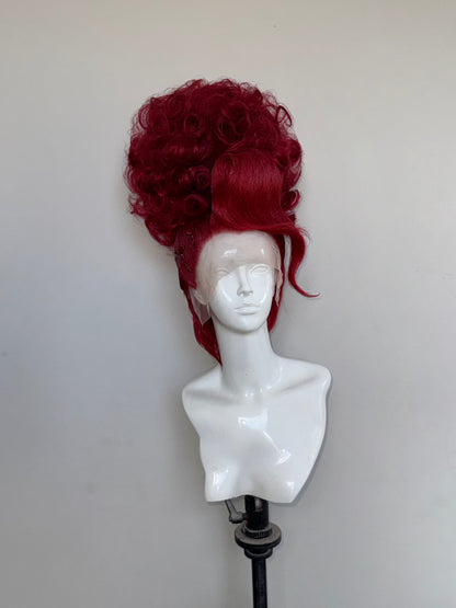 Red double stacked updo red Crystal