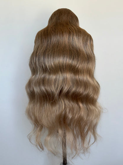 Brown/caramel half up AB crystal pony.
