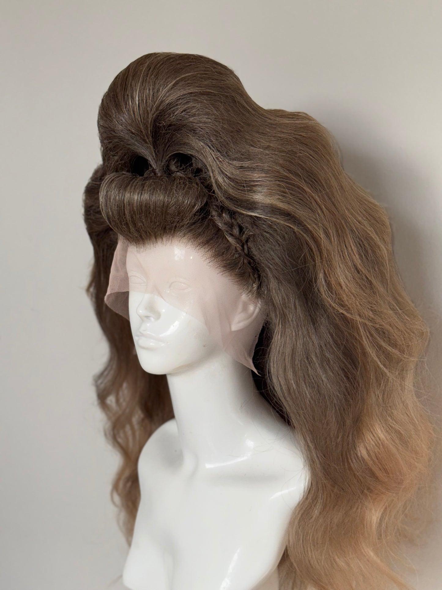 Brown  ombré half up  ponytail