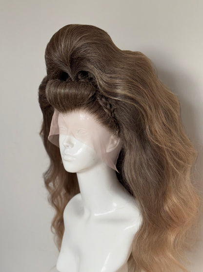 Brown  ombré half up  ponytail