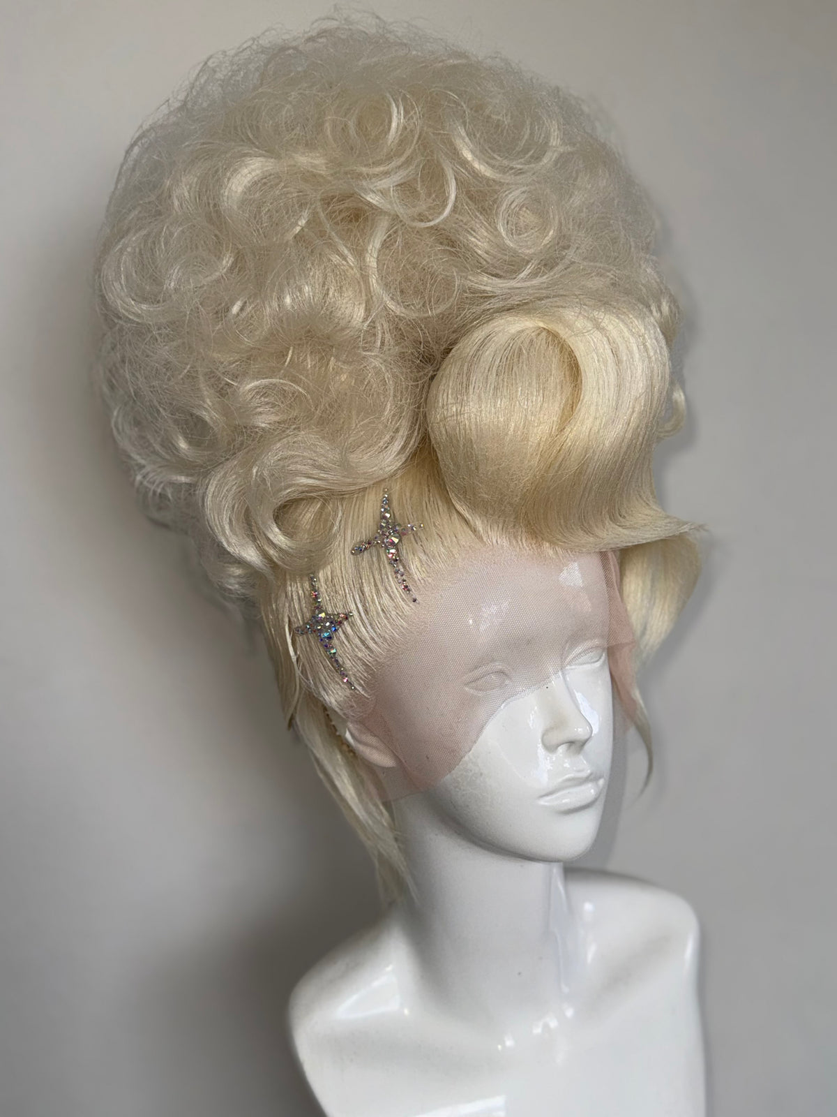 Platinum double stacked updo AB Crystal