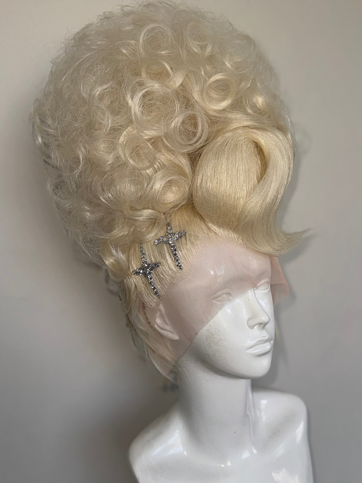 Platinum double stacked updo clear Crystal