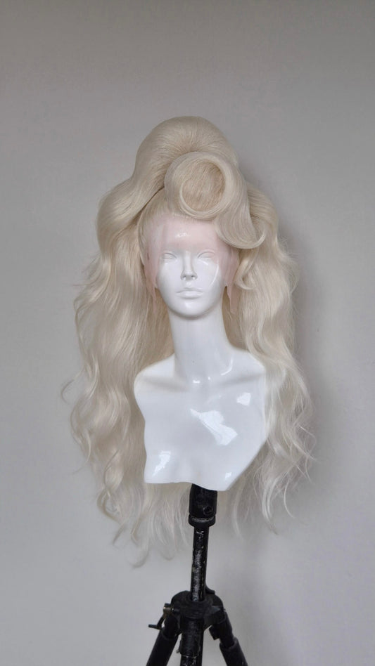 Platinum Half up ponytail