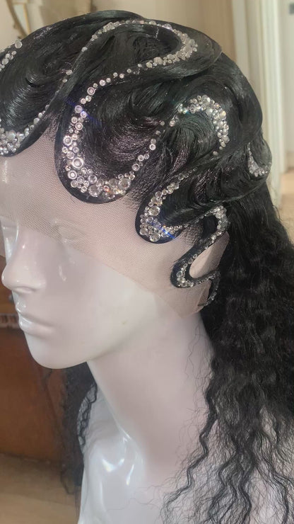 Black mermaid fingerwave
