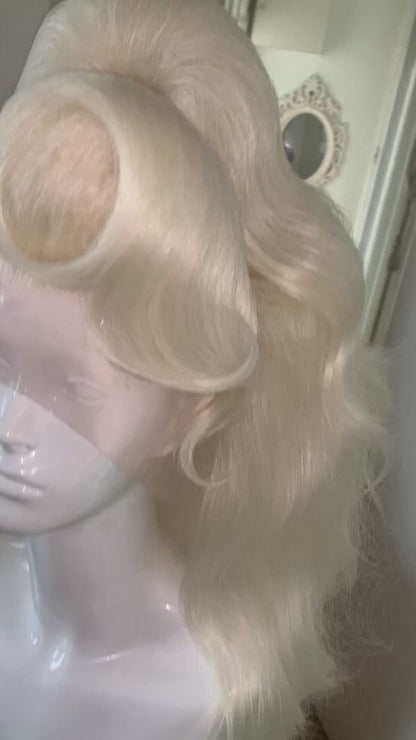 Platinum Half up ponytail